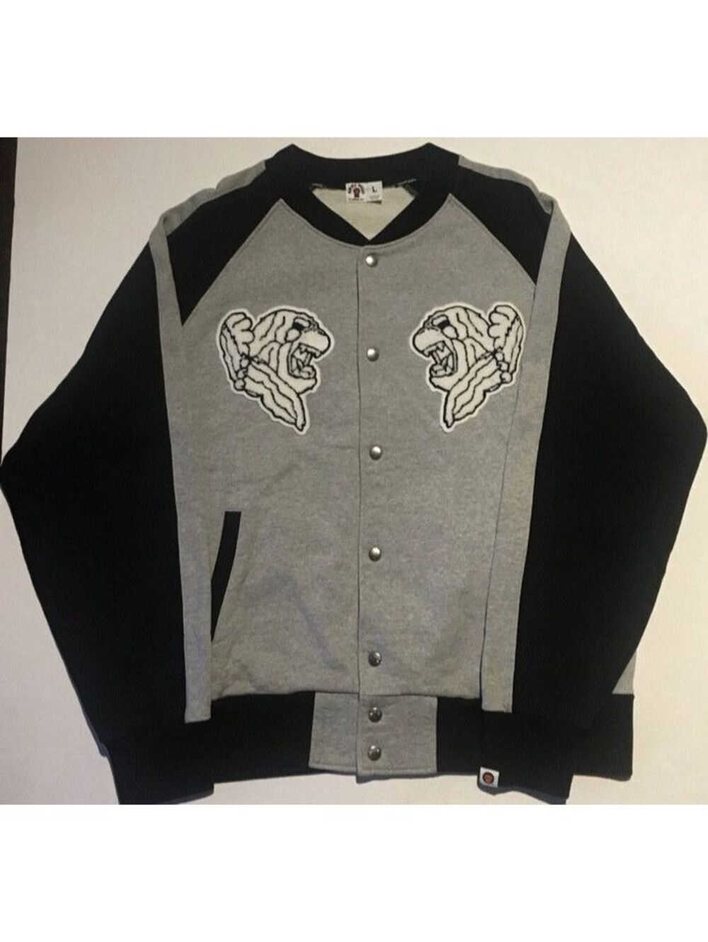 Bape Baby Milo varsity bomber jacket